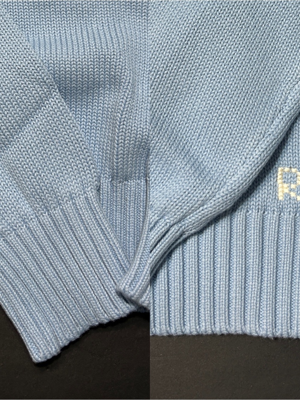 Polo by Ralph Lauren women’s cotton Light Blue Bear Intarsia Crewneck Sweater L - Picture 6 of 16